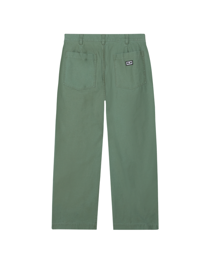 obey bigwig baggy utility pant laurel wreath faded wash