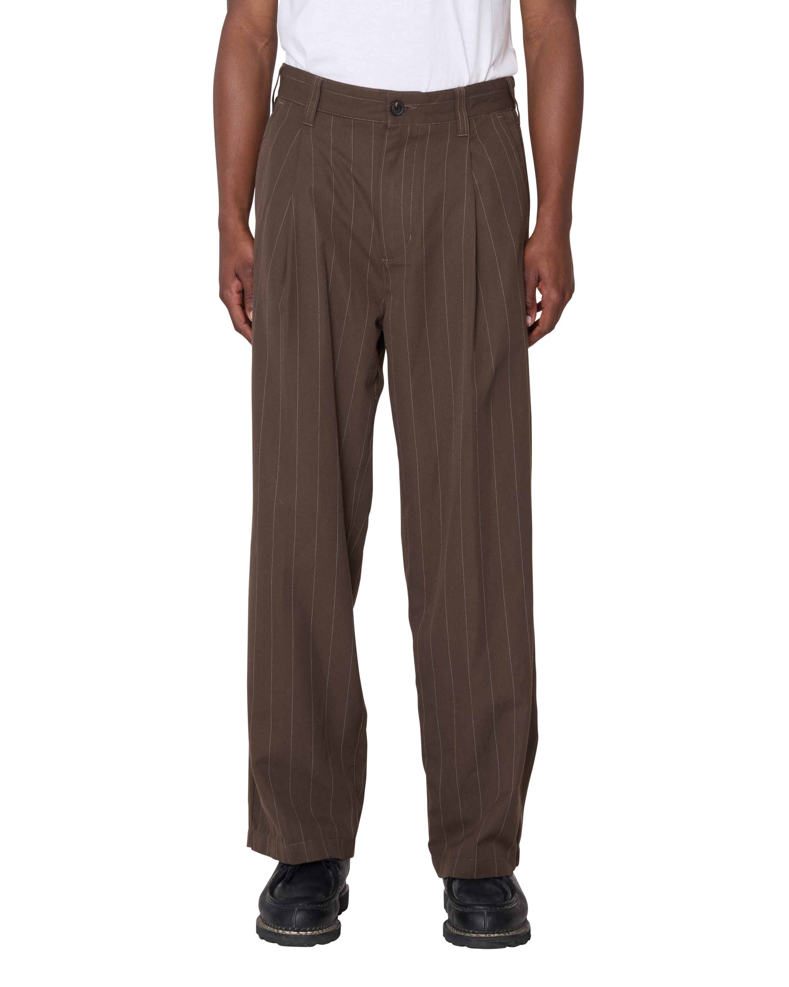 DEAN STRIPE PLEATED PANT (zoomed)