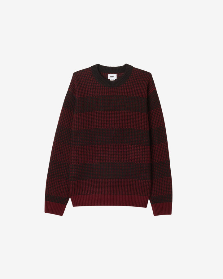 JASON CREWNECK SWEATER ZINFANDEL MULTI