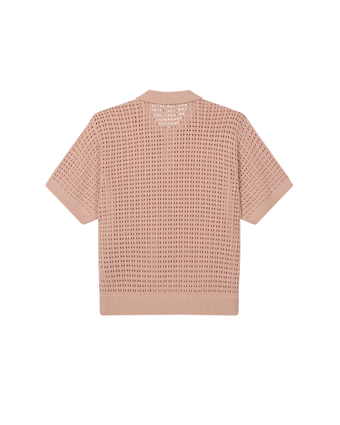 obey kody polo sweater pale pink