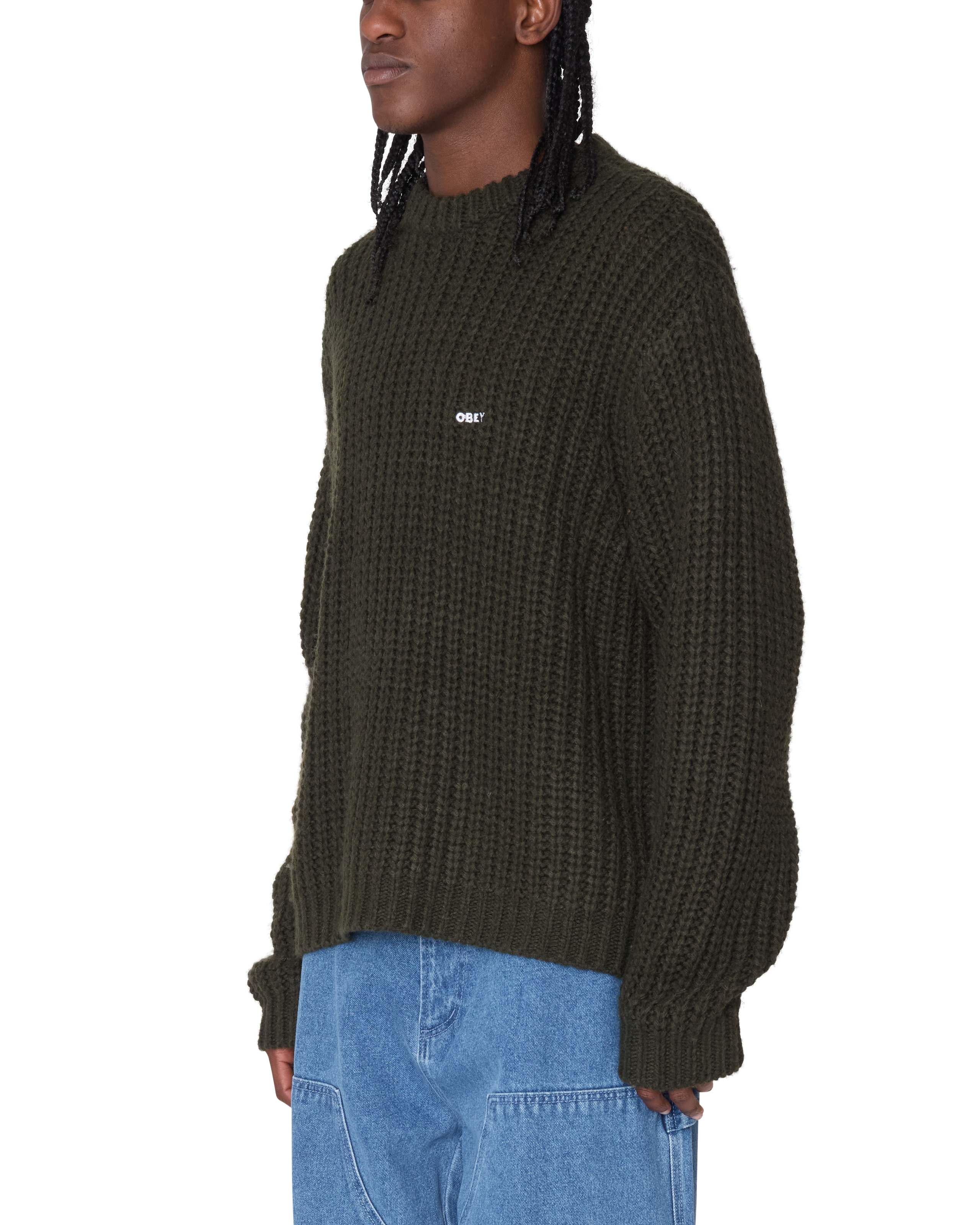 OBEY BOLD CHUNKY SWEATER (zoomed)