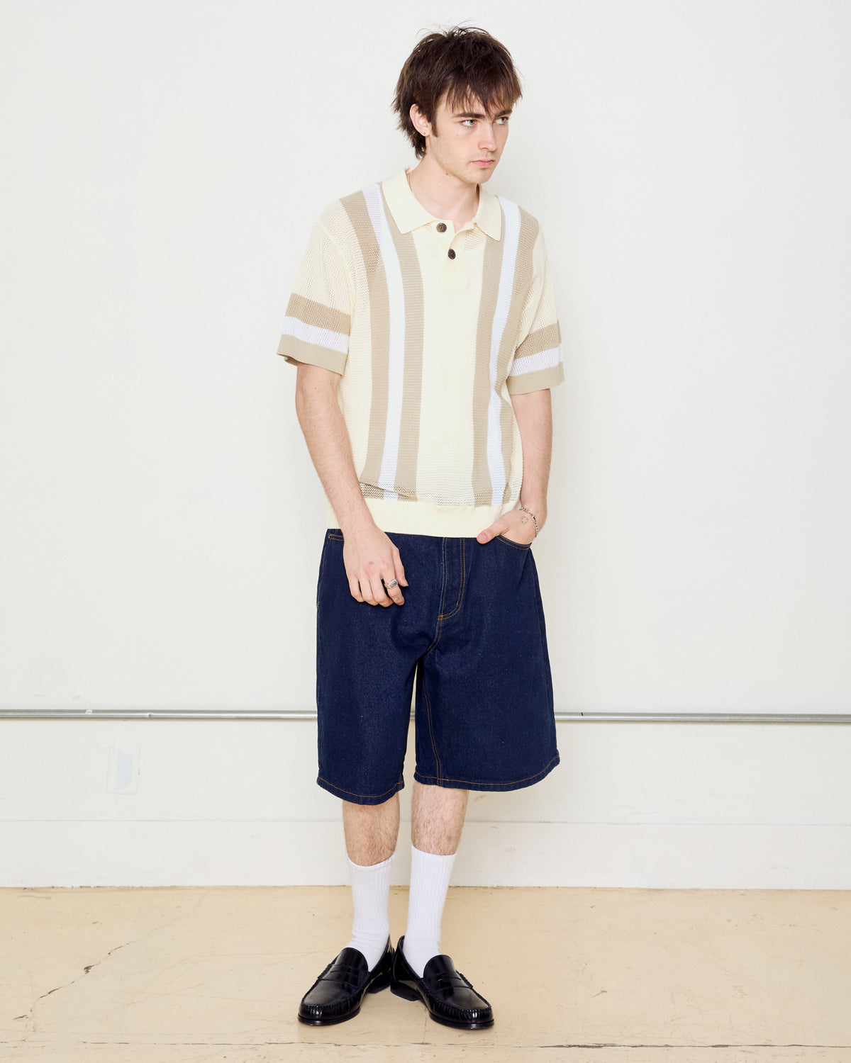 obey seth polo unbleached multi
