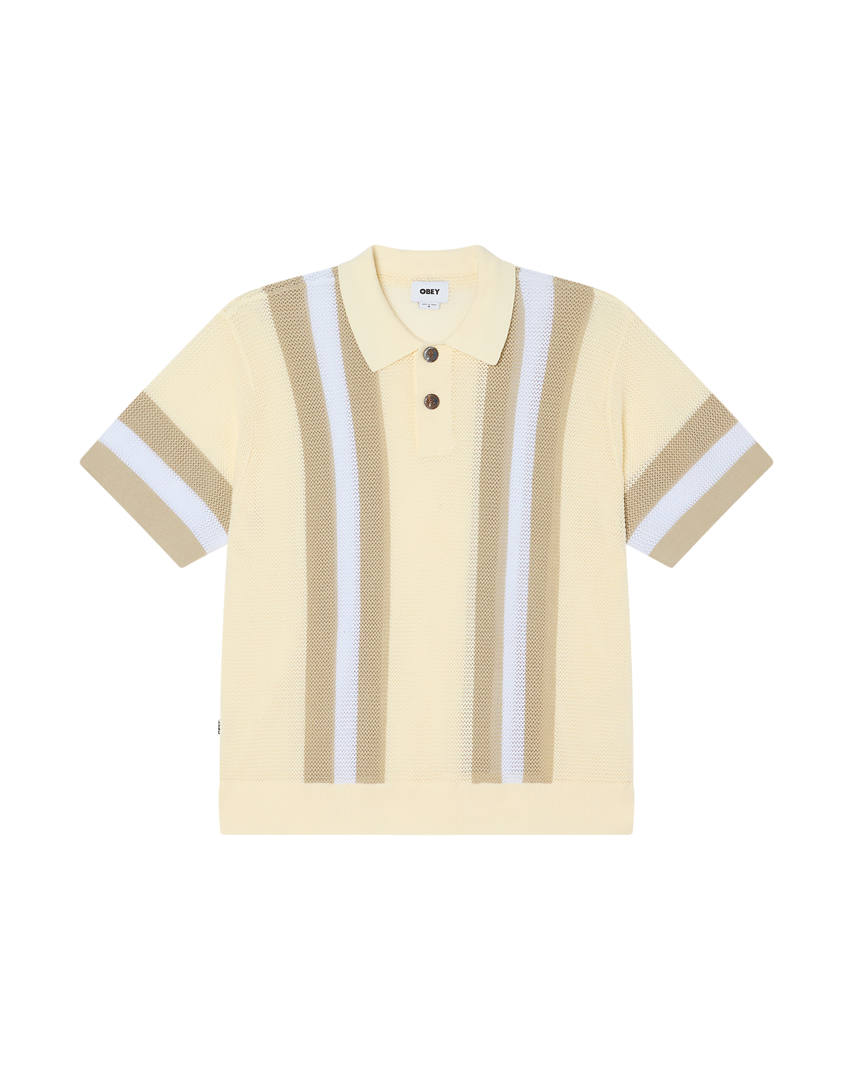 obey seth polo unbleached multi