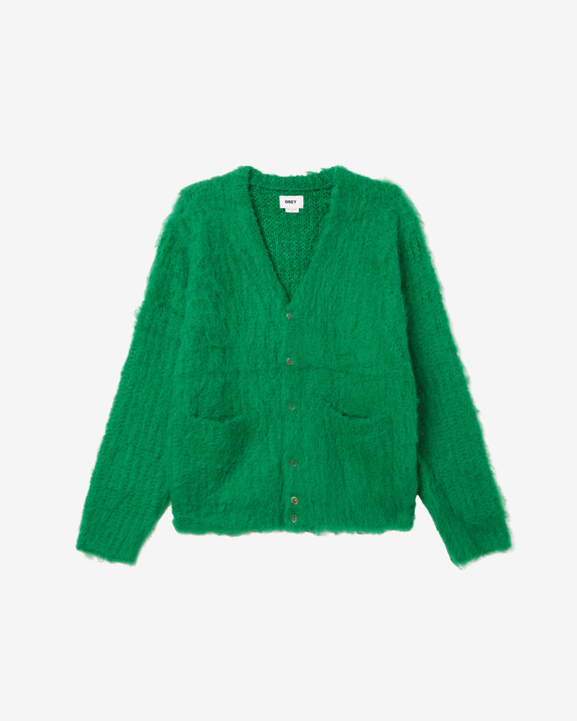 Obey Men s Patron Cardigan Green Cardigans