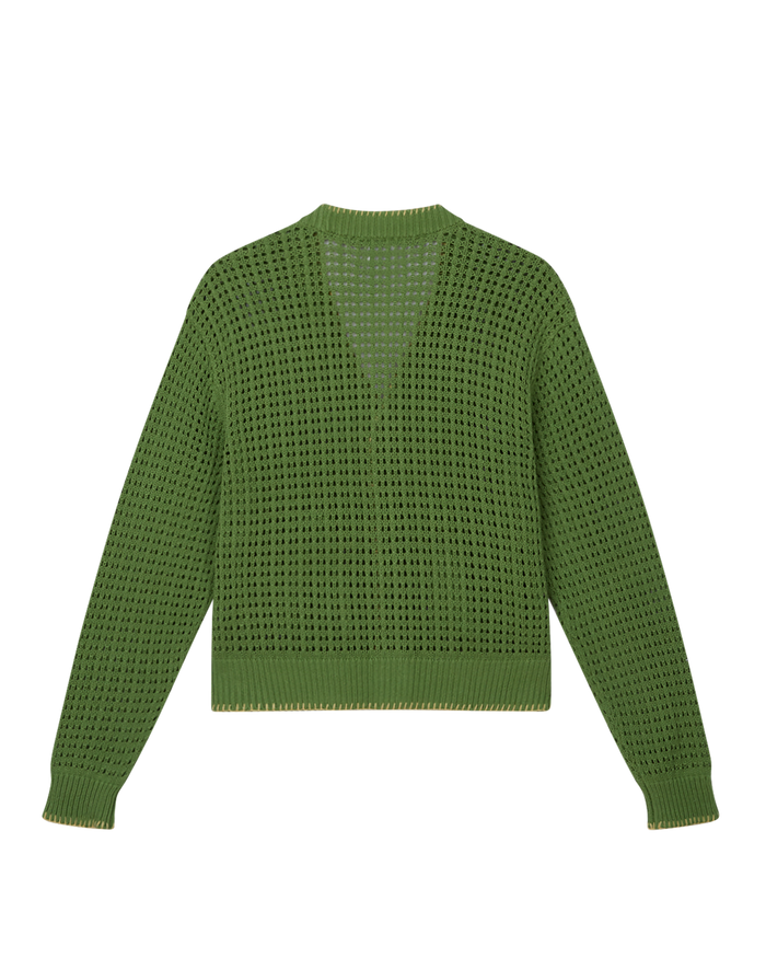 obey ethan cardigan matcha multi