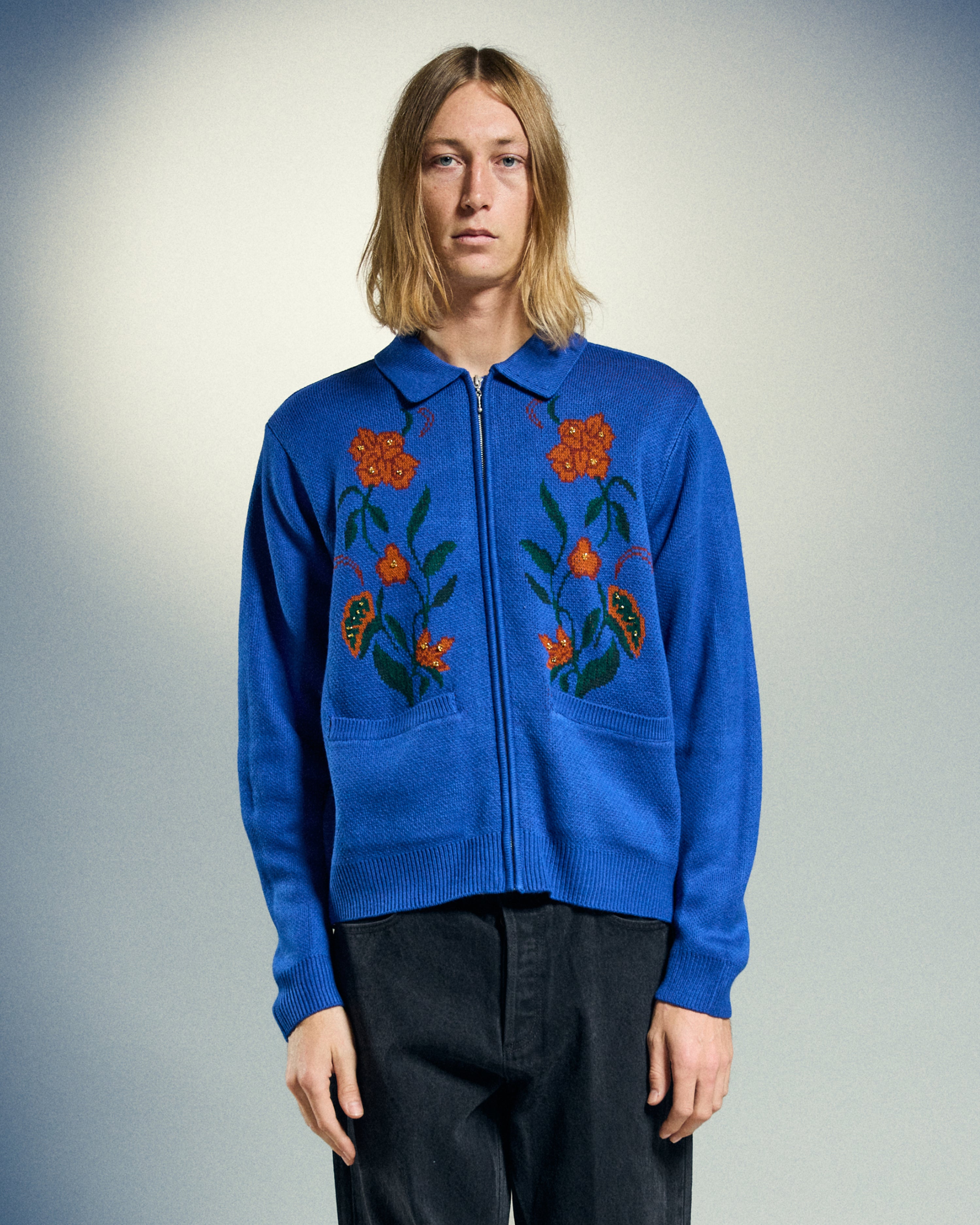 FLORAL ZIP CARDIGAN – OBEY CLOTHING