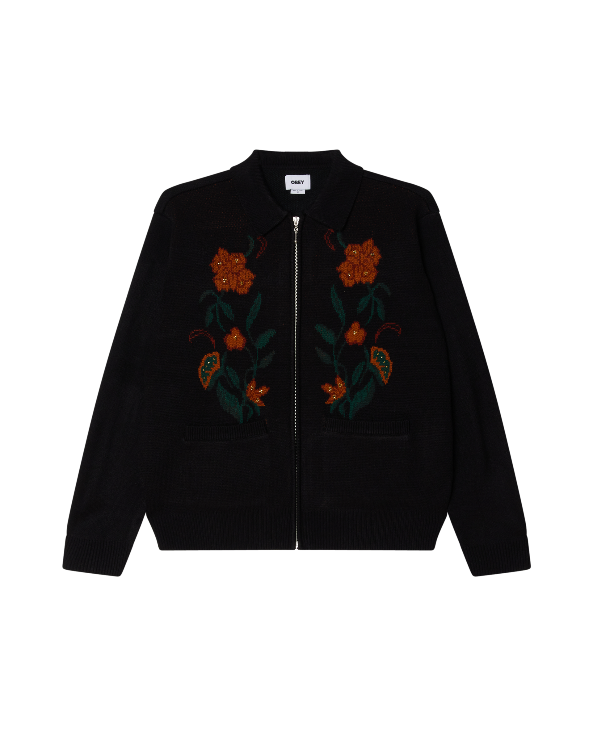 FLORAL ZIP CARDIGAN – OBEY CLOTHING
