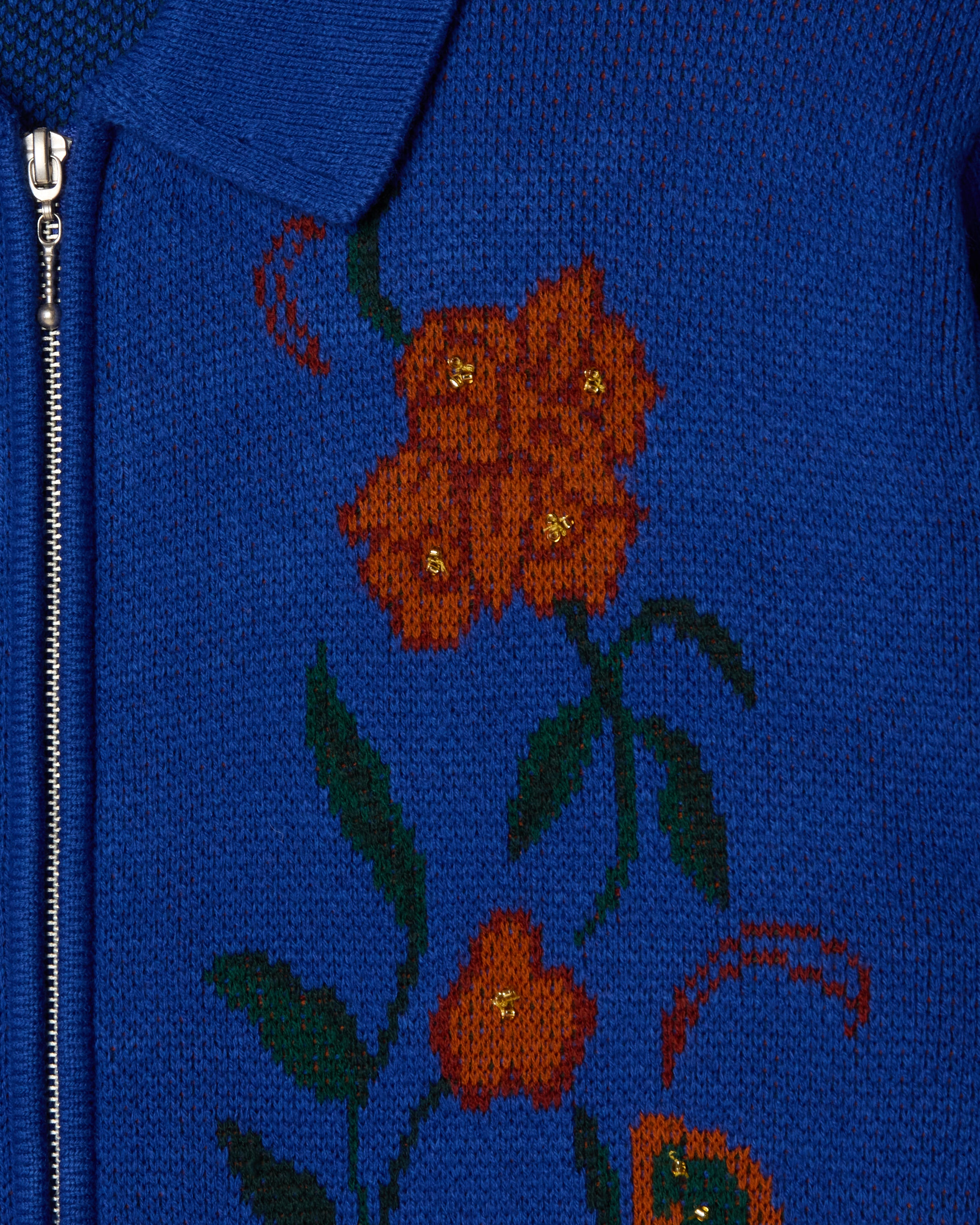 FLORAL ZIP CARDIGAN (zoomed)
