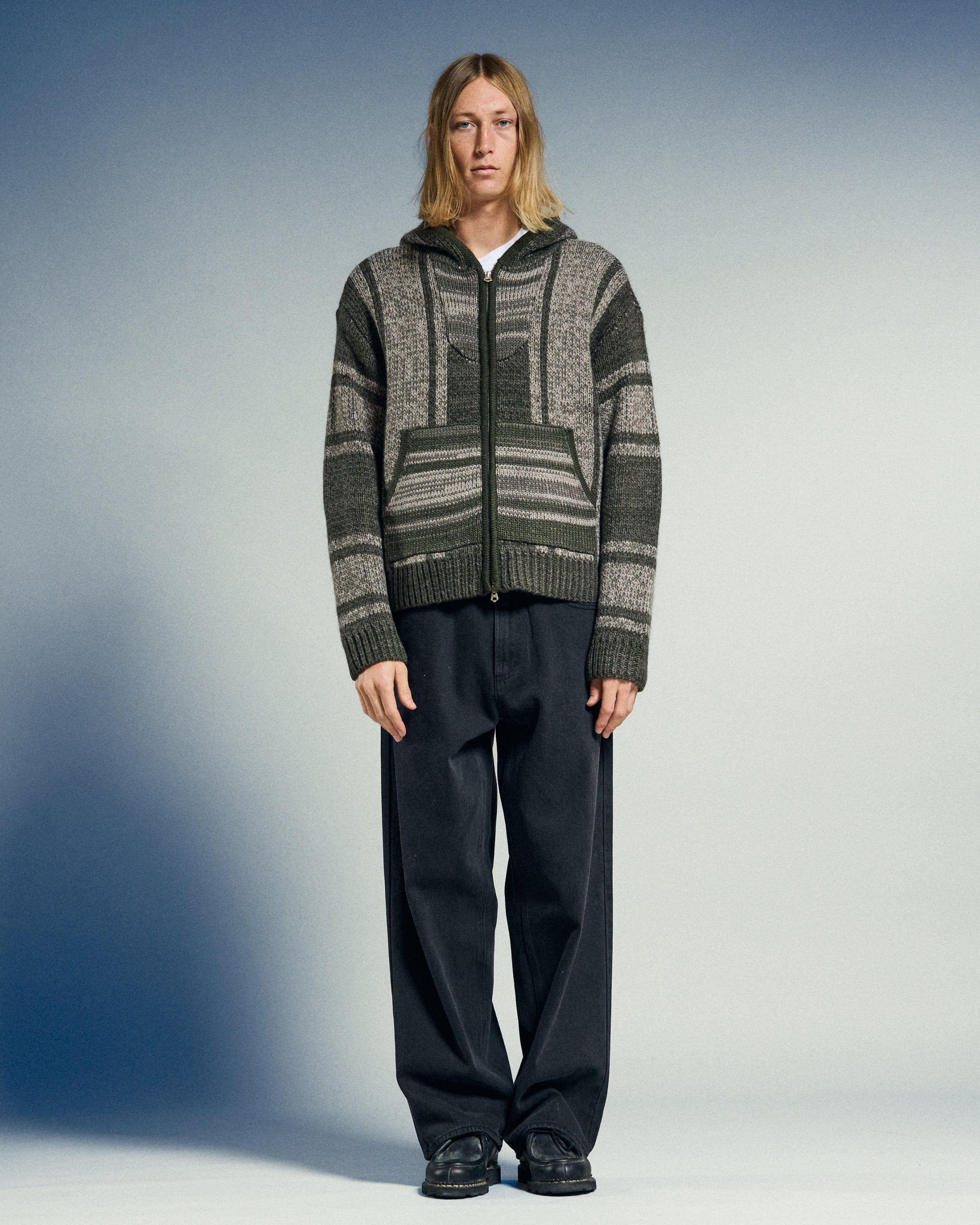 ZIP UP BAJA SWEATER (zoomed)