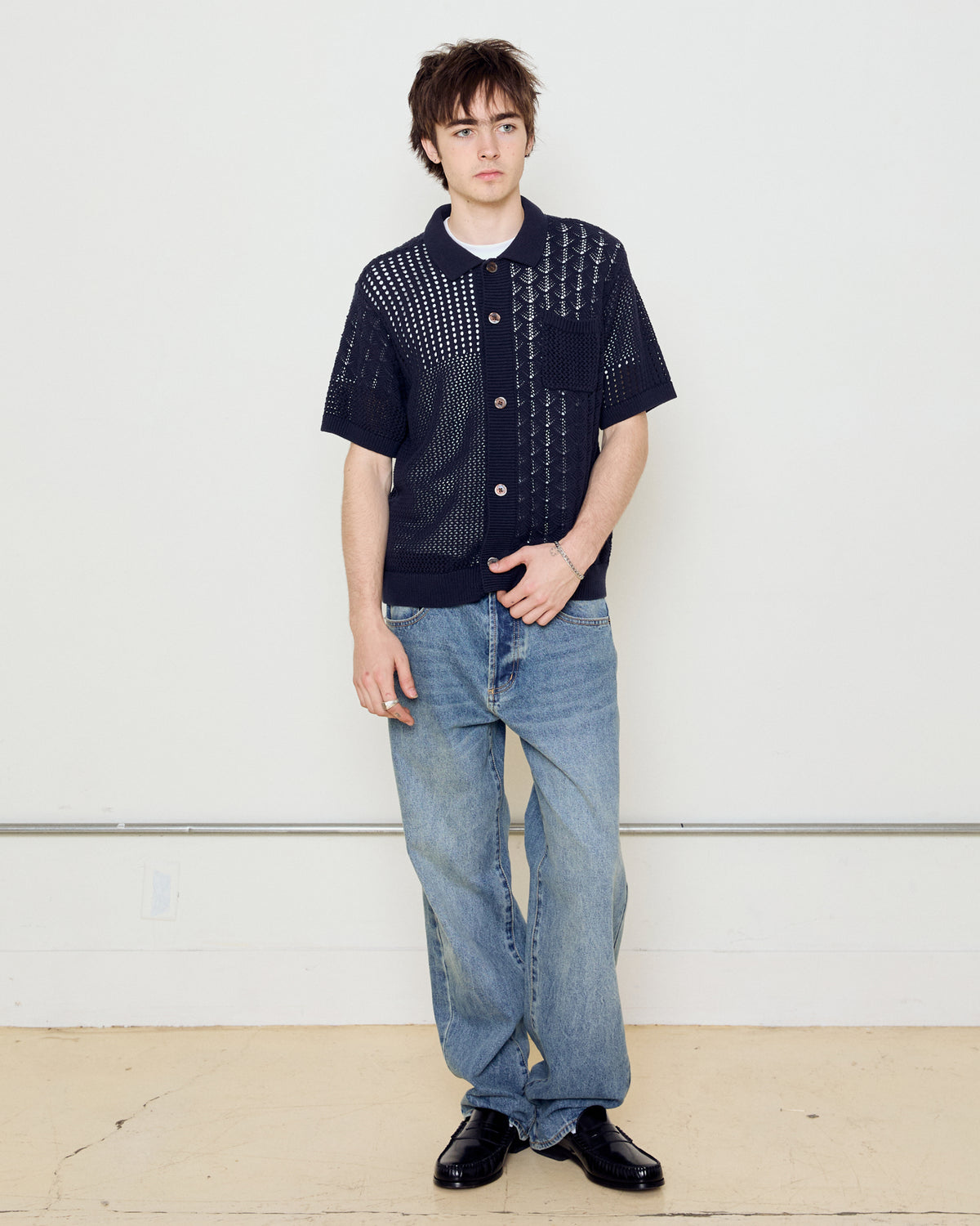obey preston sweater shirt navy