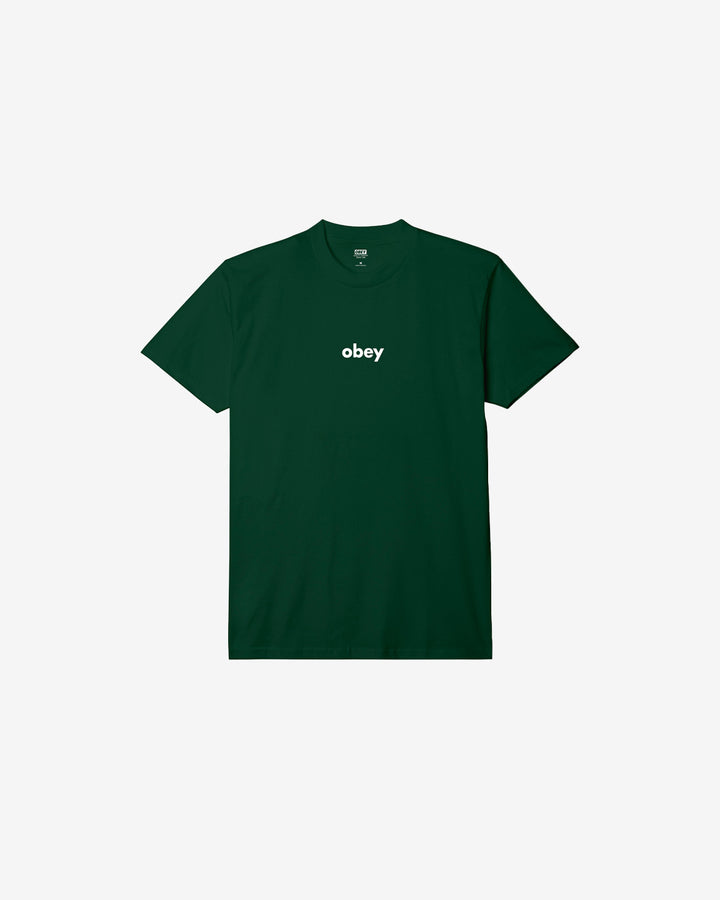 OBEY LOWER CASE II CLASSIC T-SHIRT FOREST GREEN