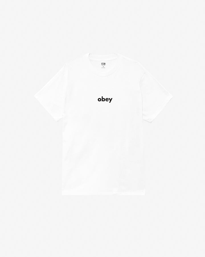 OBEY LOWER CASE II CLASSIC T-SHIRT WHITE