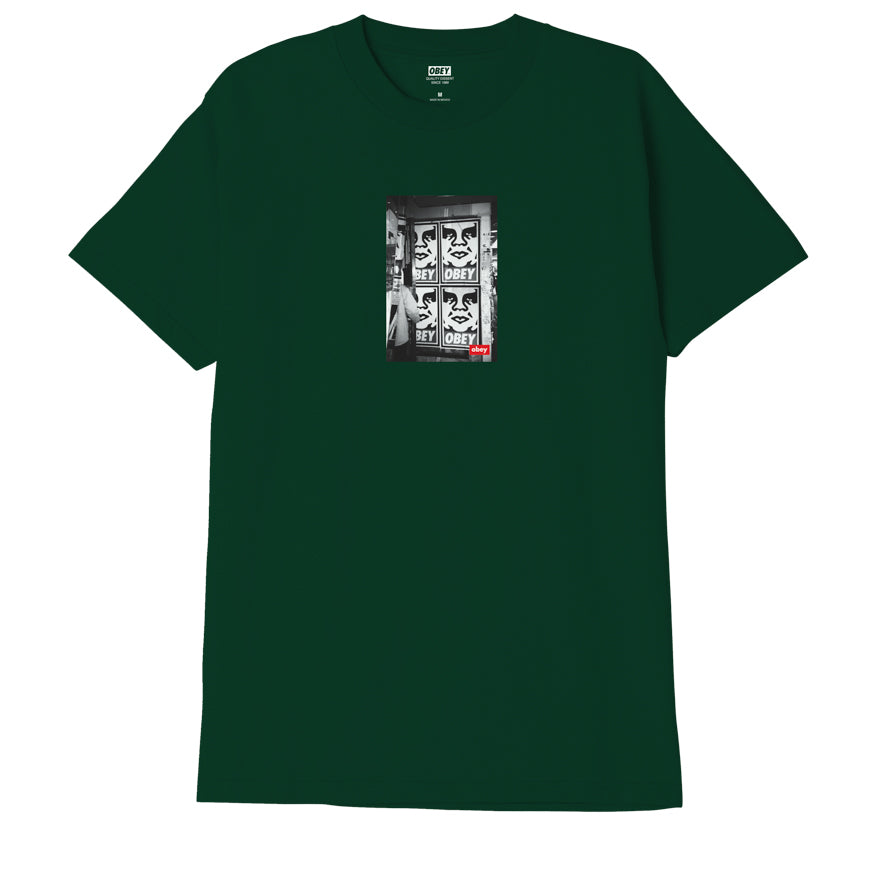 OBEY ICON PHOTO CLASSIC T-SHIRT FOREST GREEN