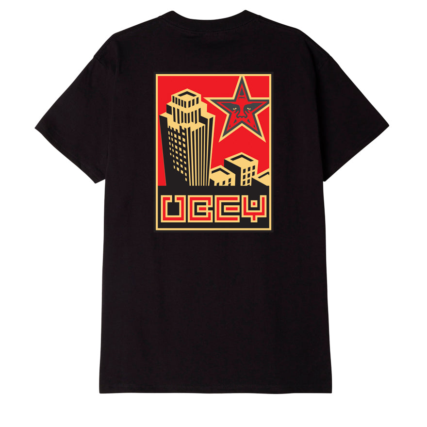 BUILDING CLASSIC T-SHIRT BLACK | OBEY Clothing