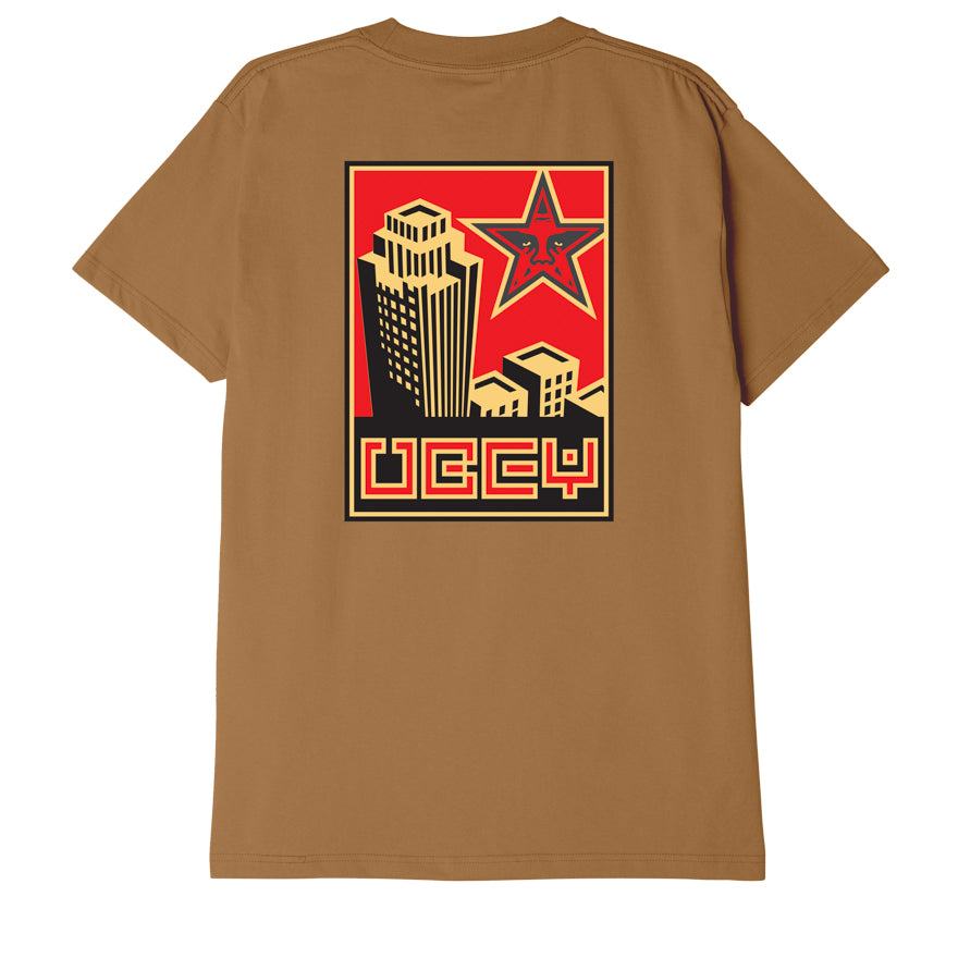 Obey Propaganda Engineering T Shirt Building Graphic Tee Short Sleeve  Cotton S