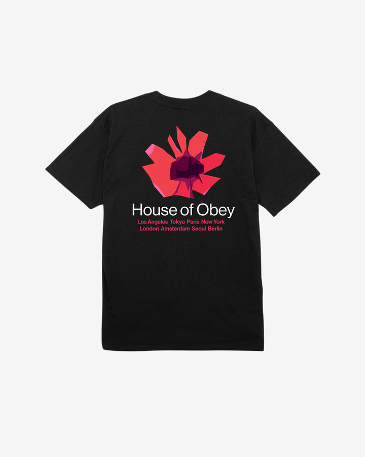 HOUSE OF FLORAL CLASSIC T-SHIRT BLACK