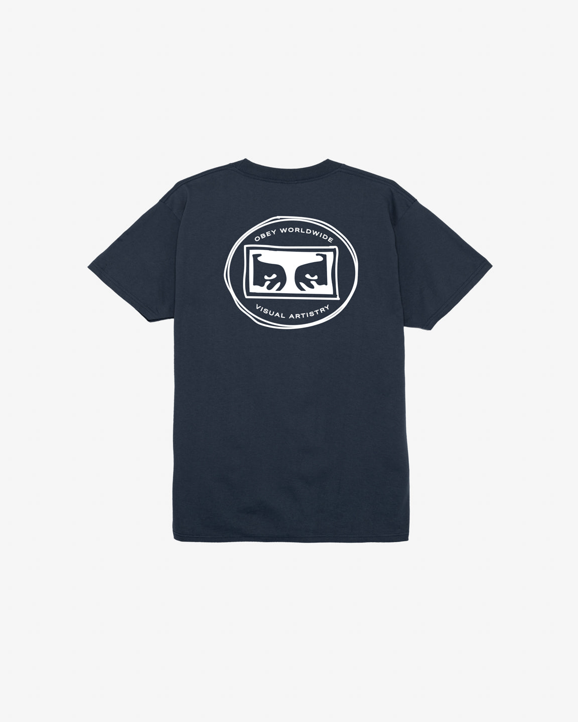 obey in the round classic t shirt navy