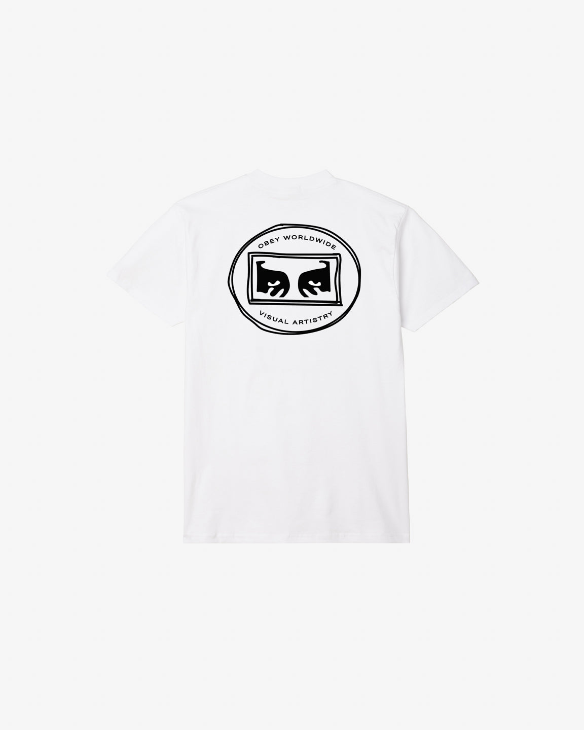 obey in the round classic t shirt white