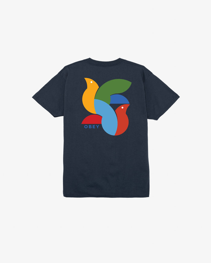 obey bird classic t shirt navy