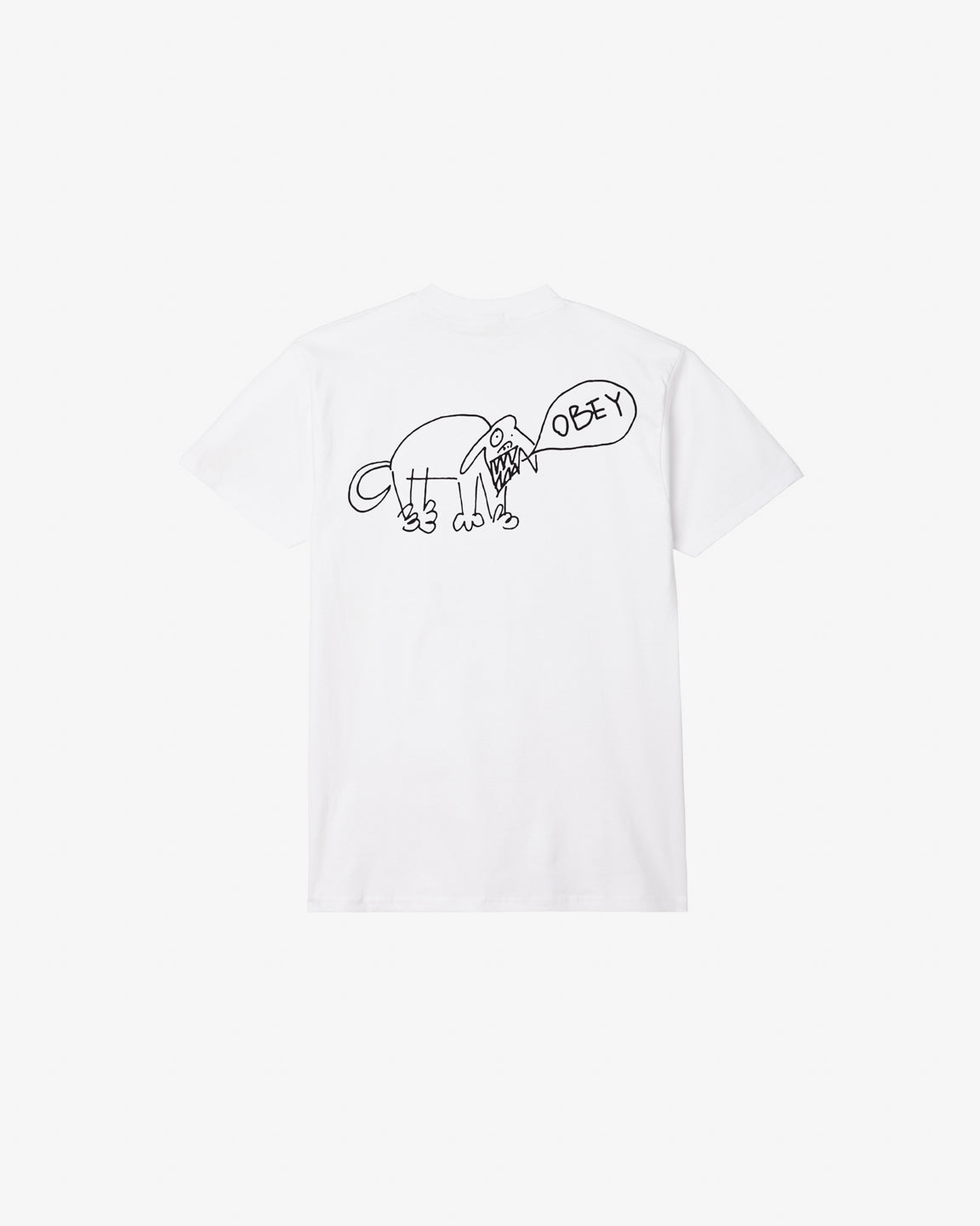 obey angry dog classic t shirt white