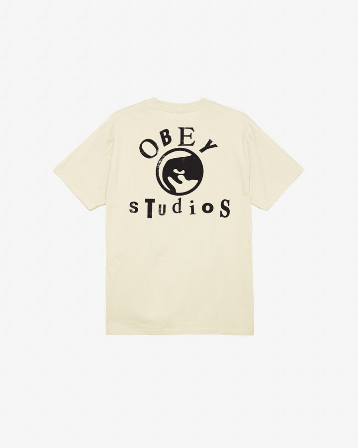 OBEY STUDIOS ICON CLASSIC T-SHIRT CREAM