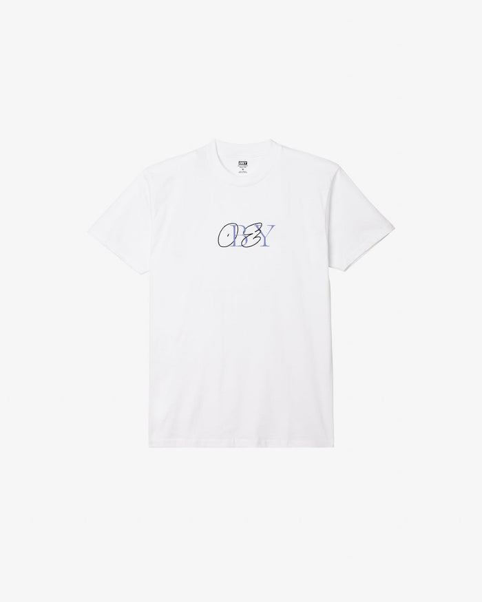 obey doodle classic t shirt white