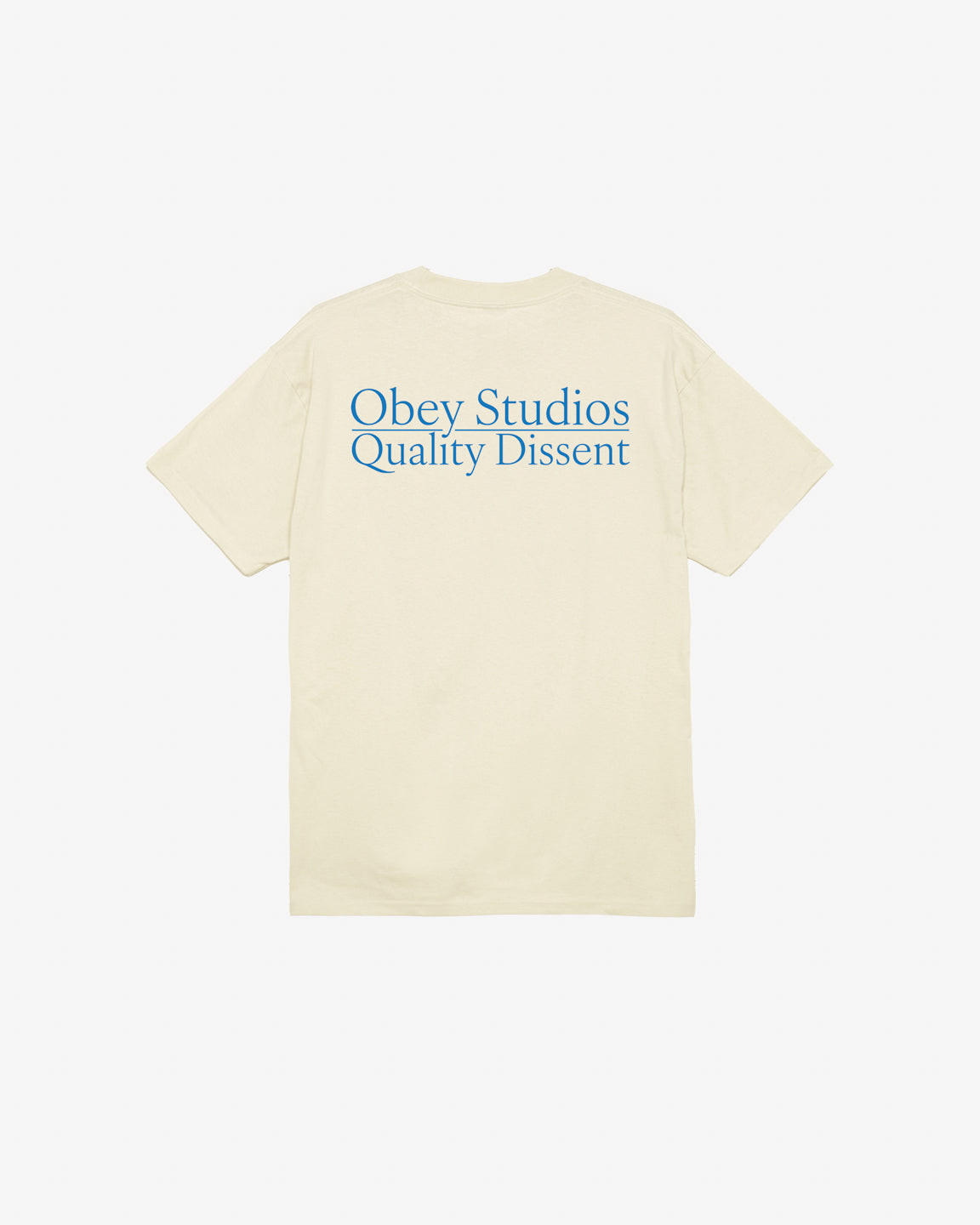 obey studios quality dissent classic t shirt cream