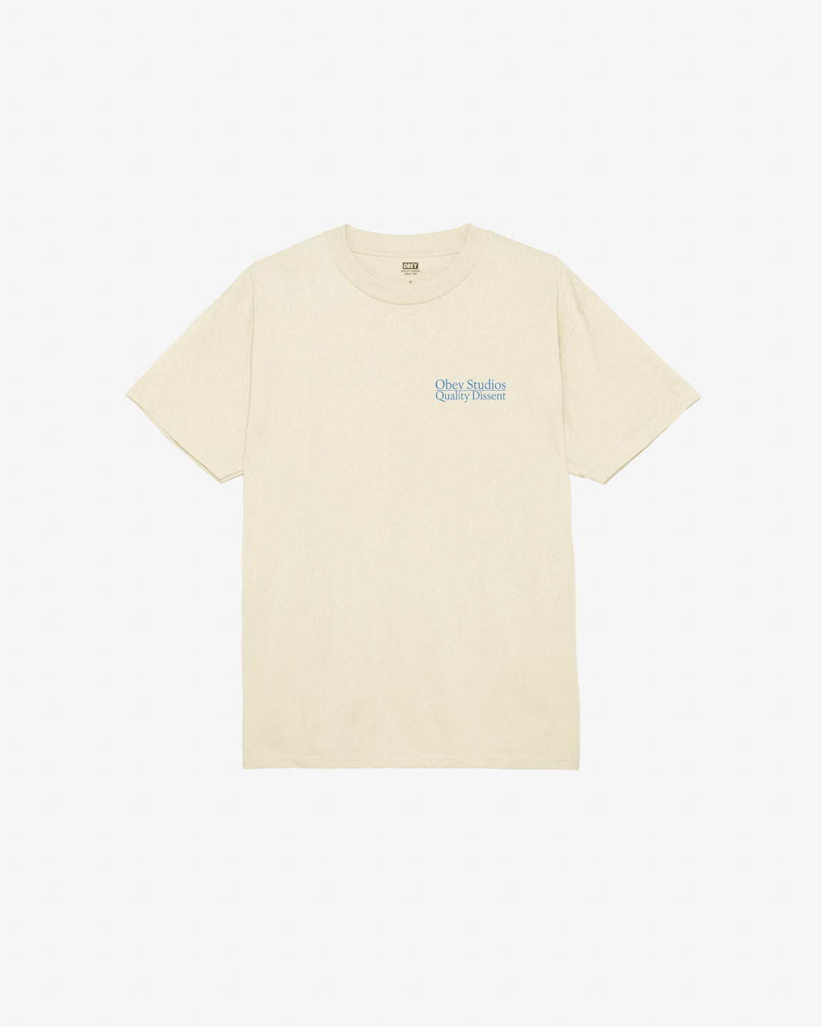 obey studios quality dissent classic t shirt cream