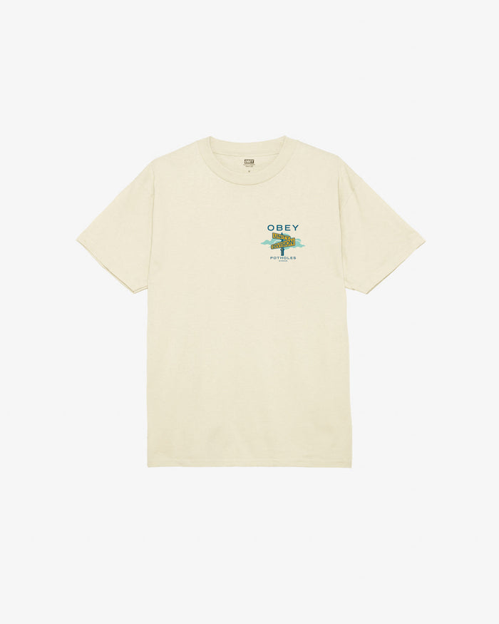 obey crossroads classic t shirt cream