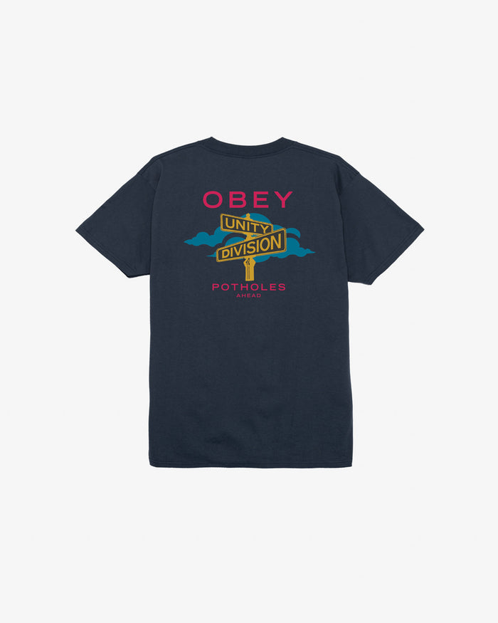 obey crossroads classic t shirt navy