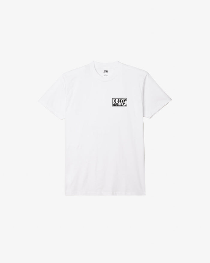 obey studios icon classic t shirt white