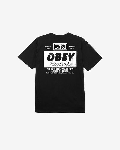 OBEY RECORDS BUY, SELL, TRADE CLASSIC T-SHIRT