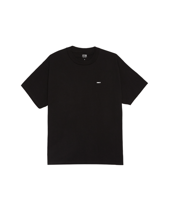 obey icon stencil flame classic t shirt black