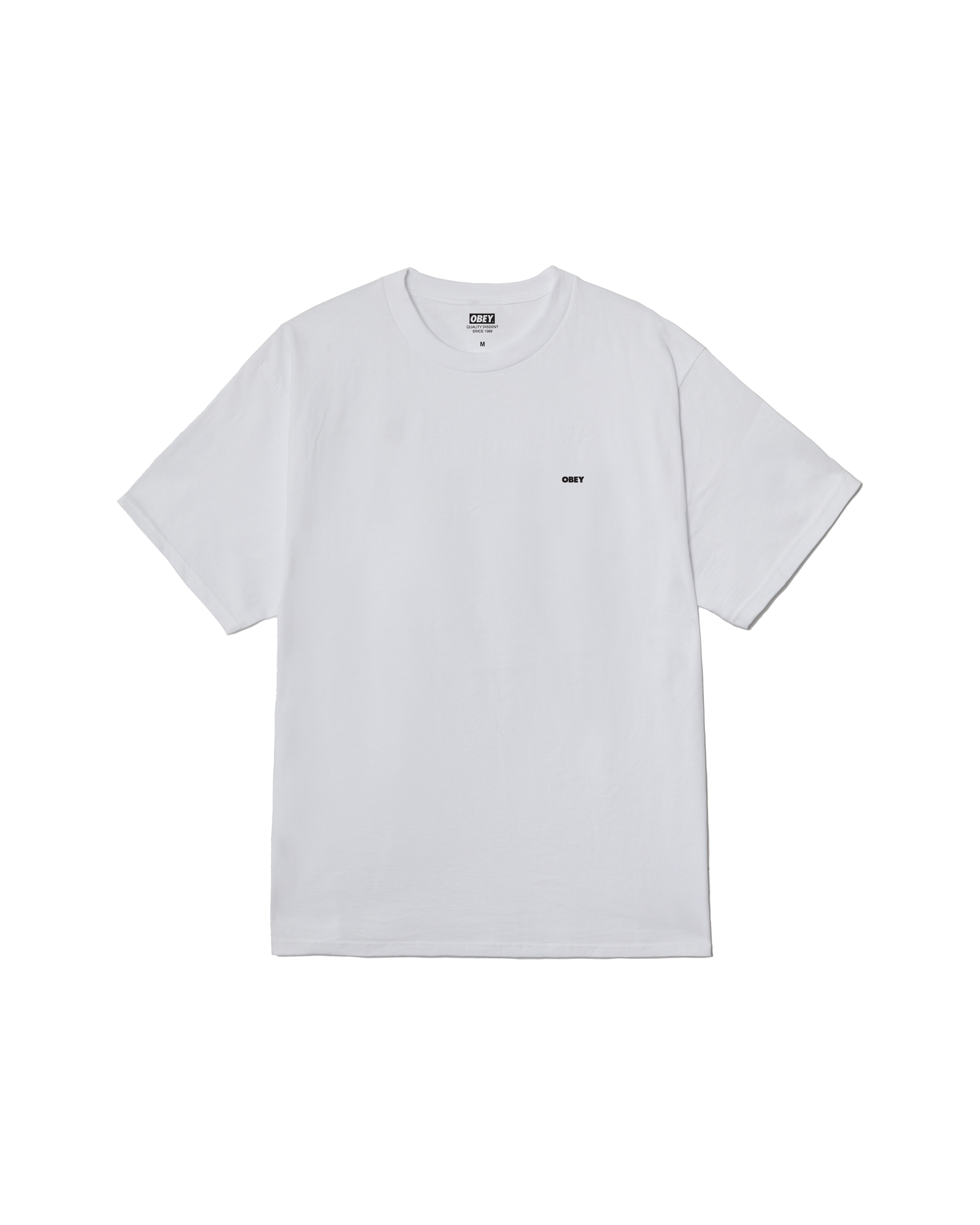 obey icon stencil flame classic t shirt white