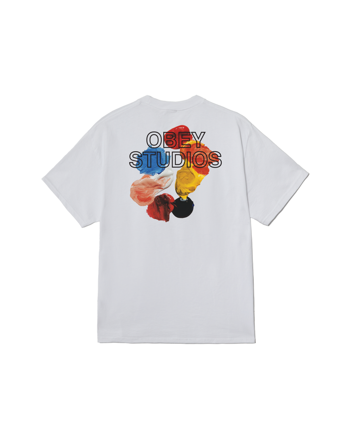 obey studios palette classic t shirt white