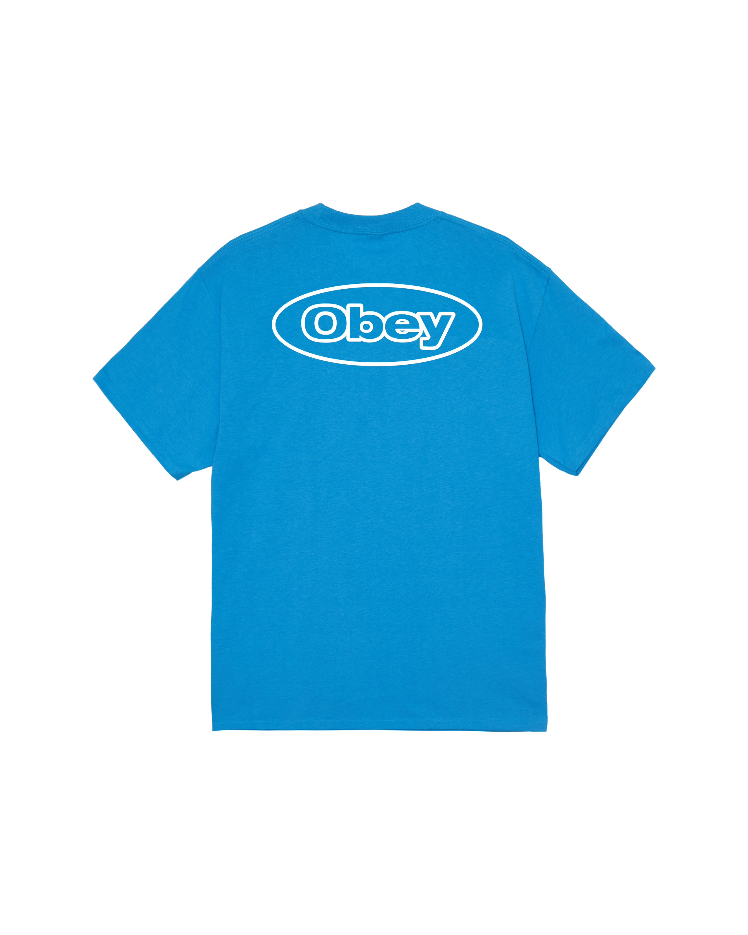 obey reaction classic t shirt azure blue