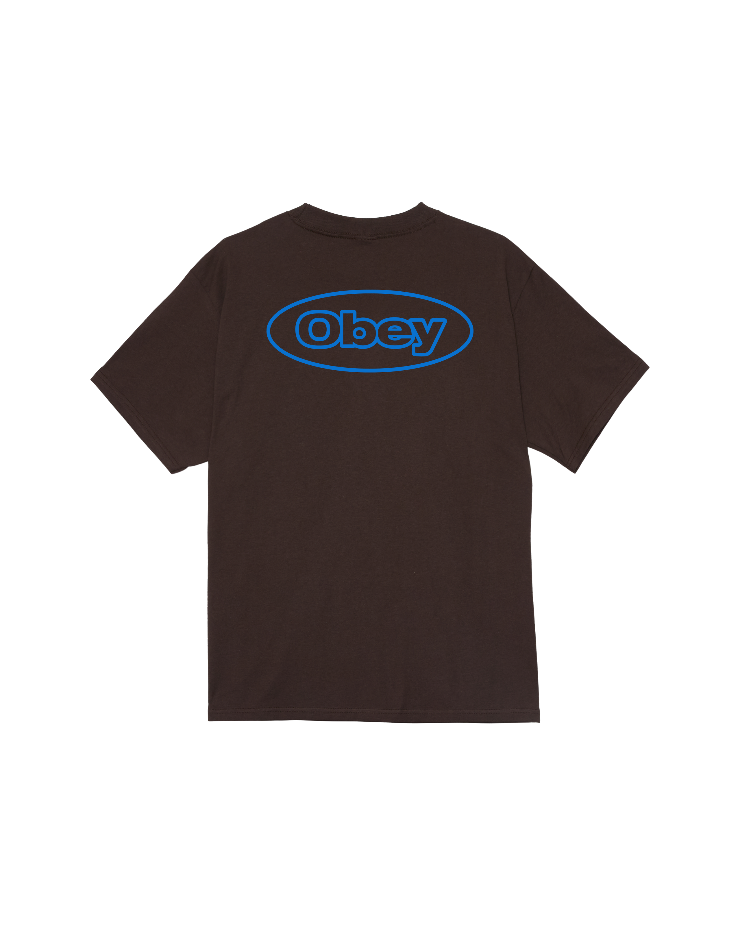 obey reaction classic t shirt java brown