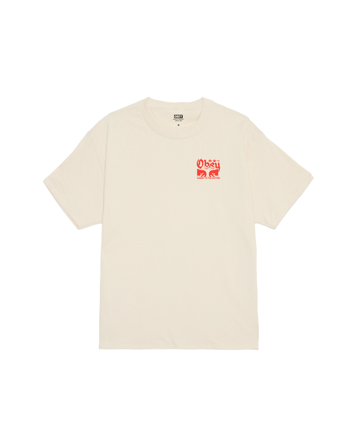 obey submit to the rhythm classic t shirt cream