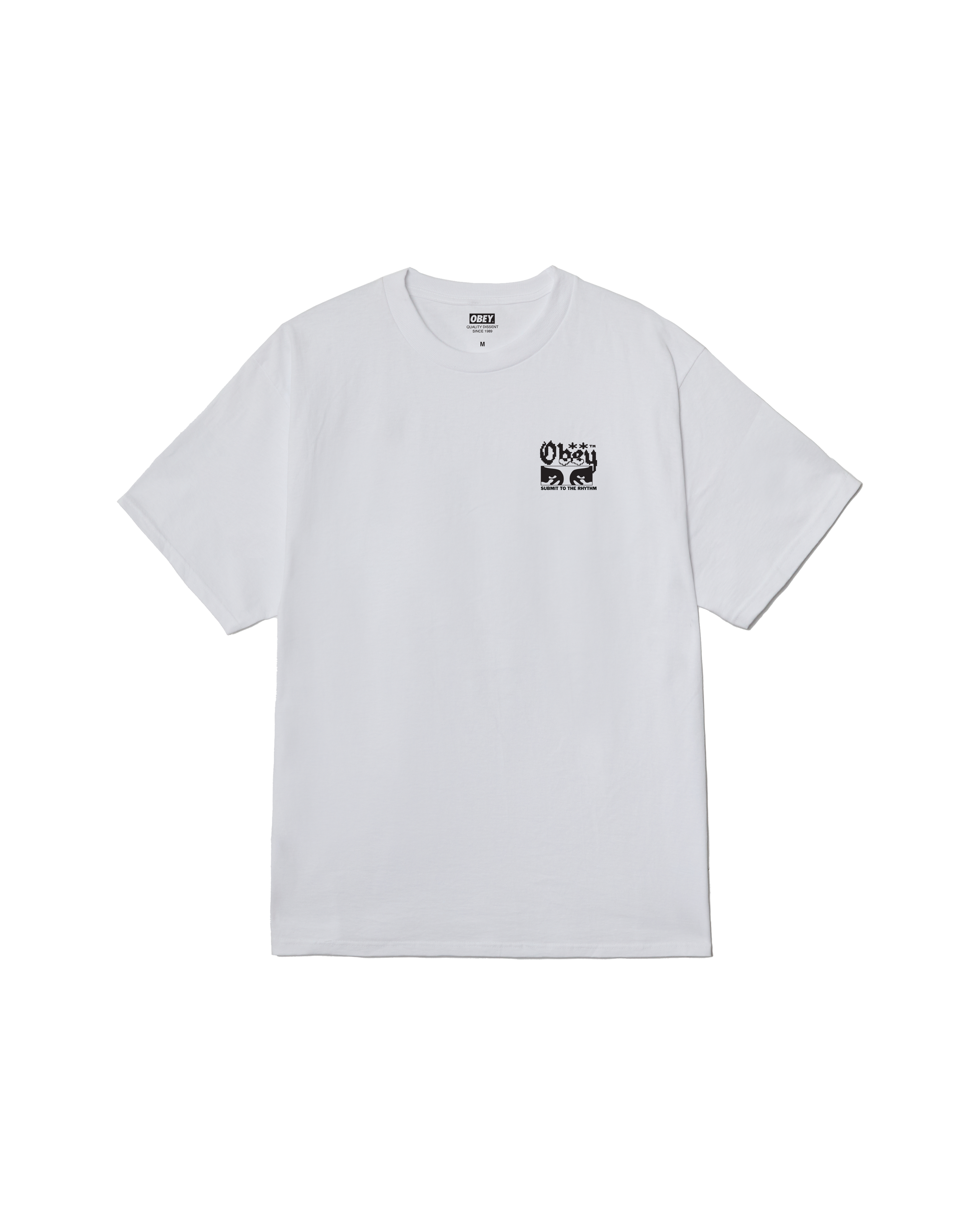 obey submit to the rhythm classic t shirt white