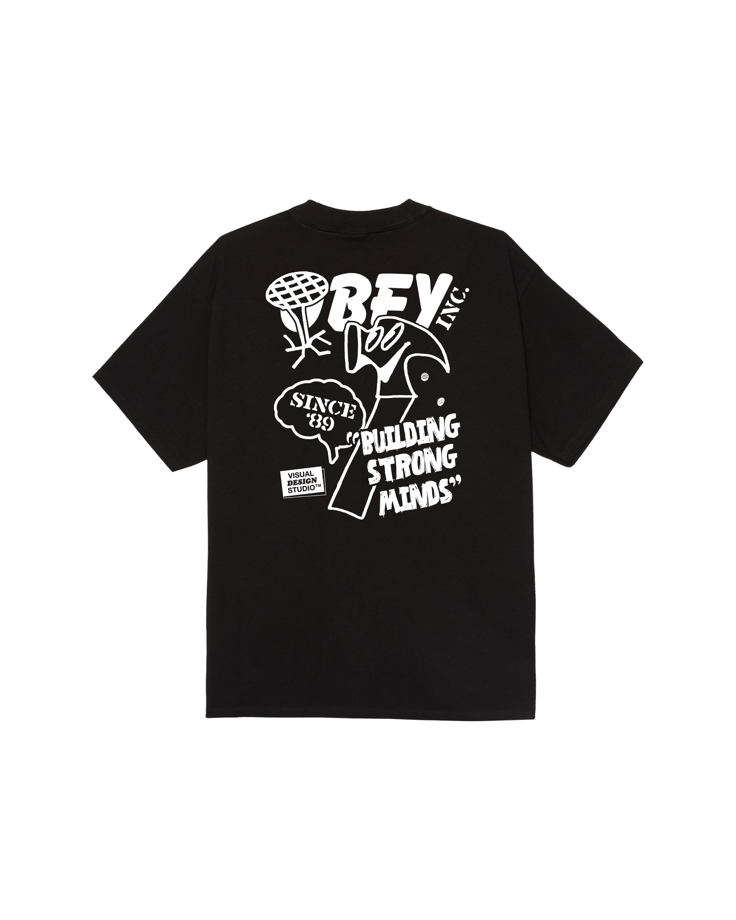 obey building strong minds classic t shirt black