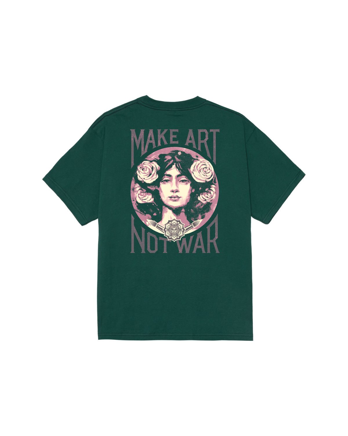 obey make art not war classic t shirt rain forest