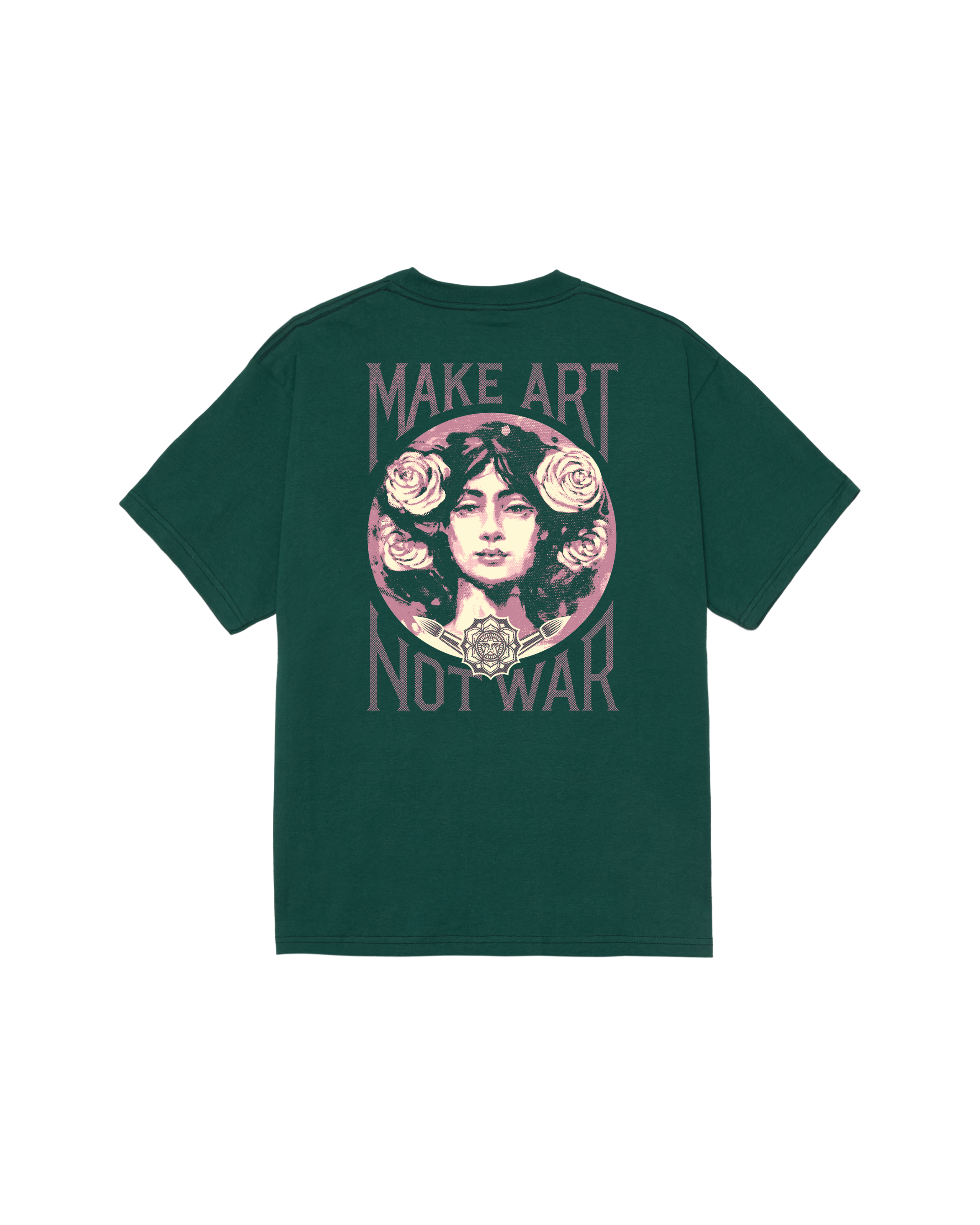 obey make art not war classic t shirt rain forest