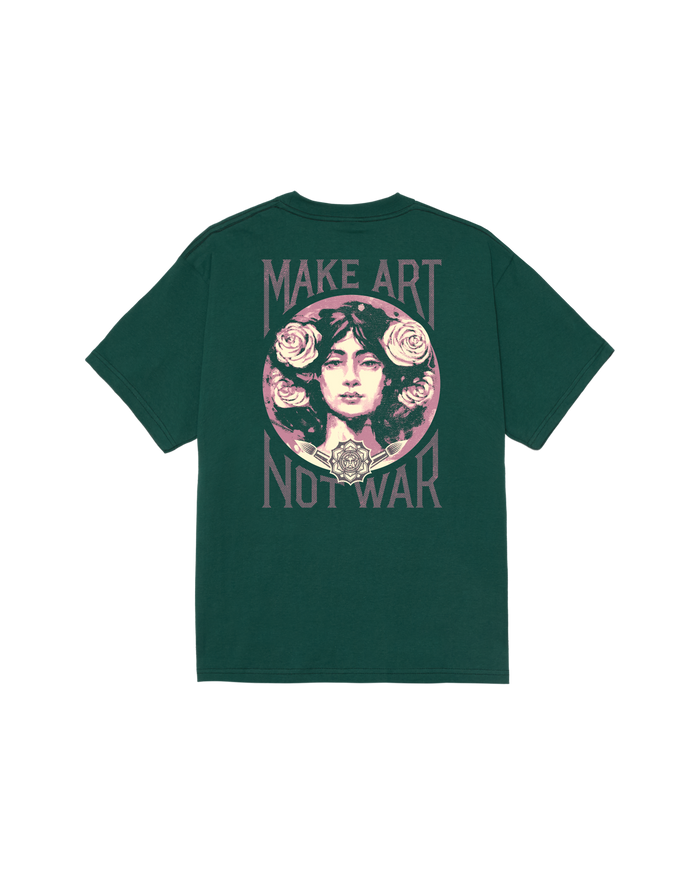 obey make art not war classic t shirt rain forest