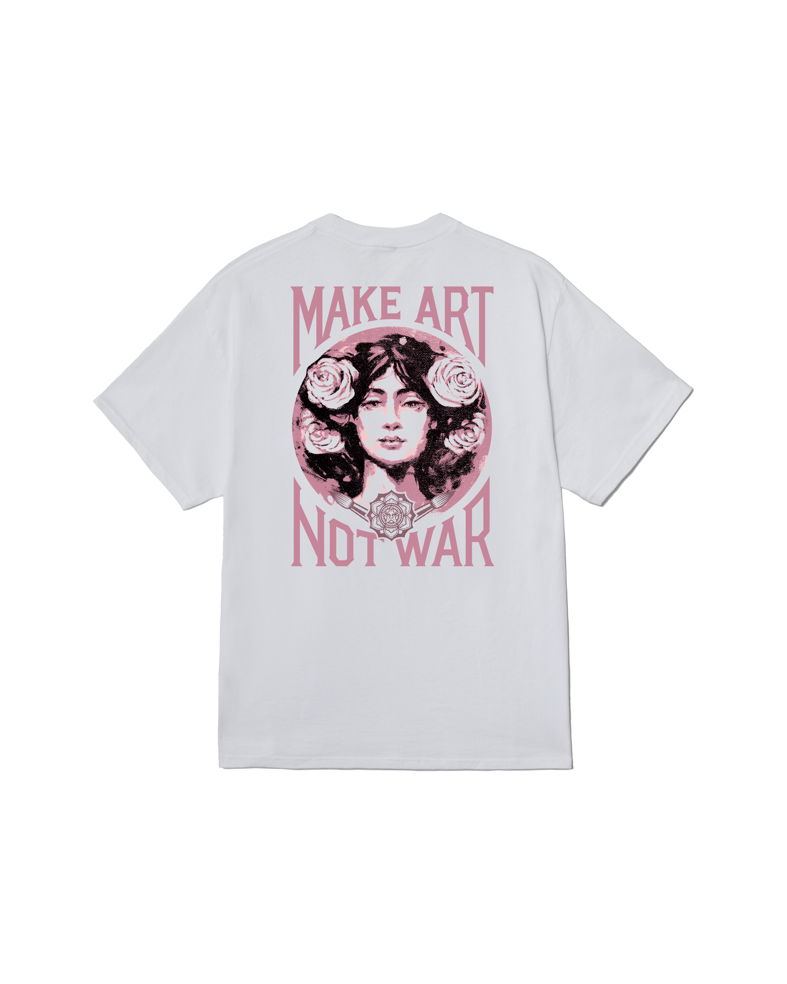 obey make art not war classic t shirt white