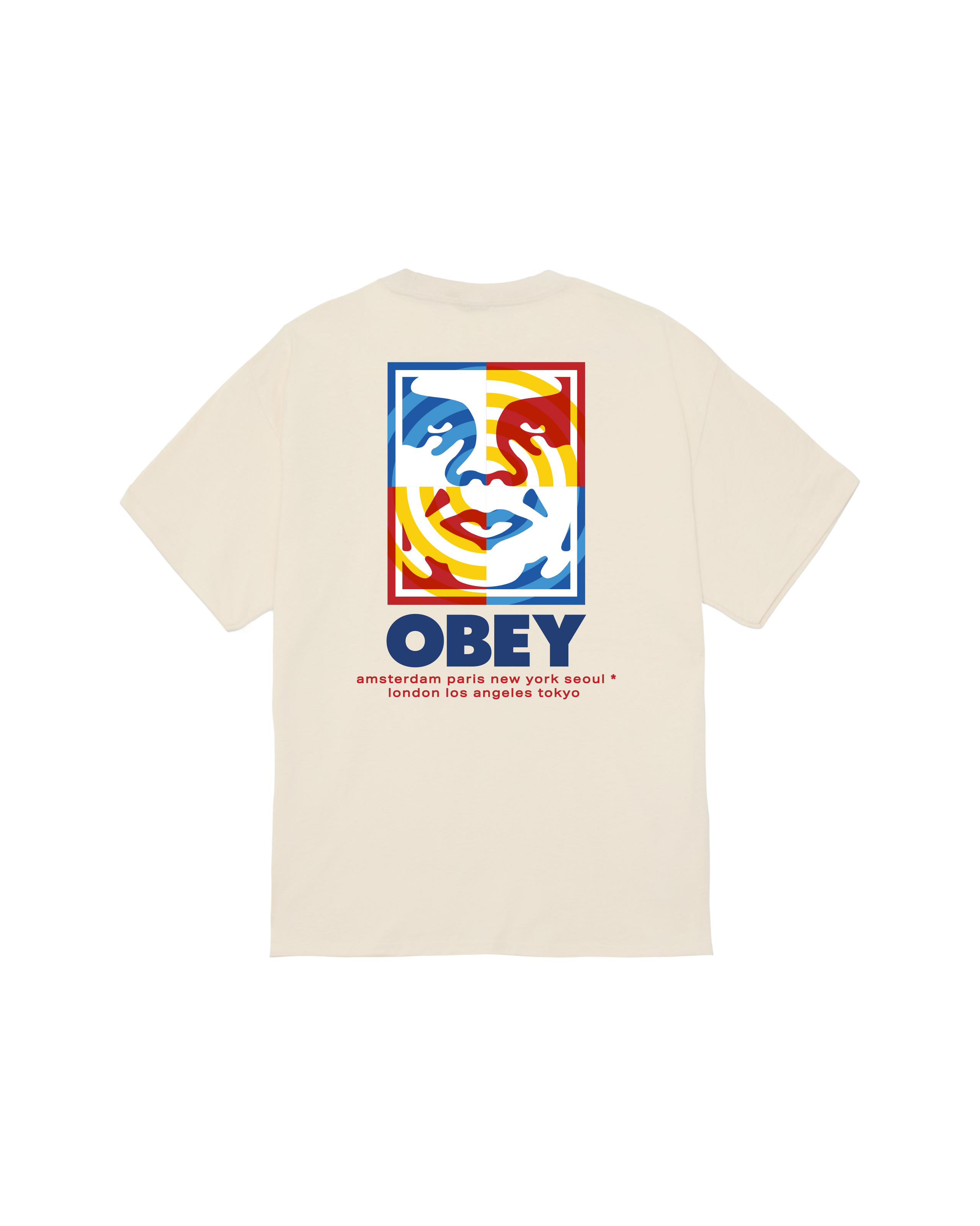 obey target icon classic t shirt cream