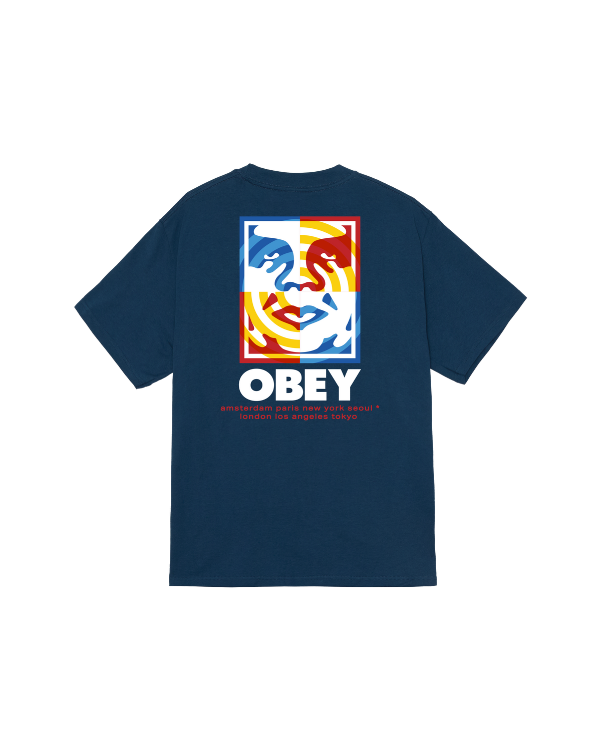 obey target icon classic t shirt harbor blue