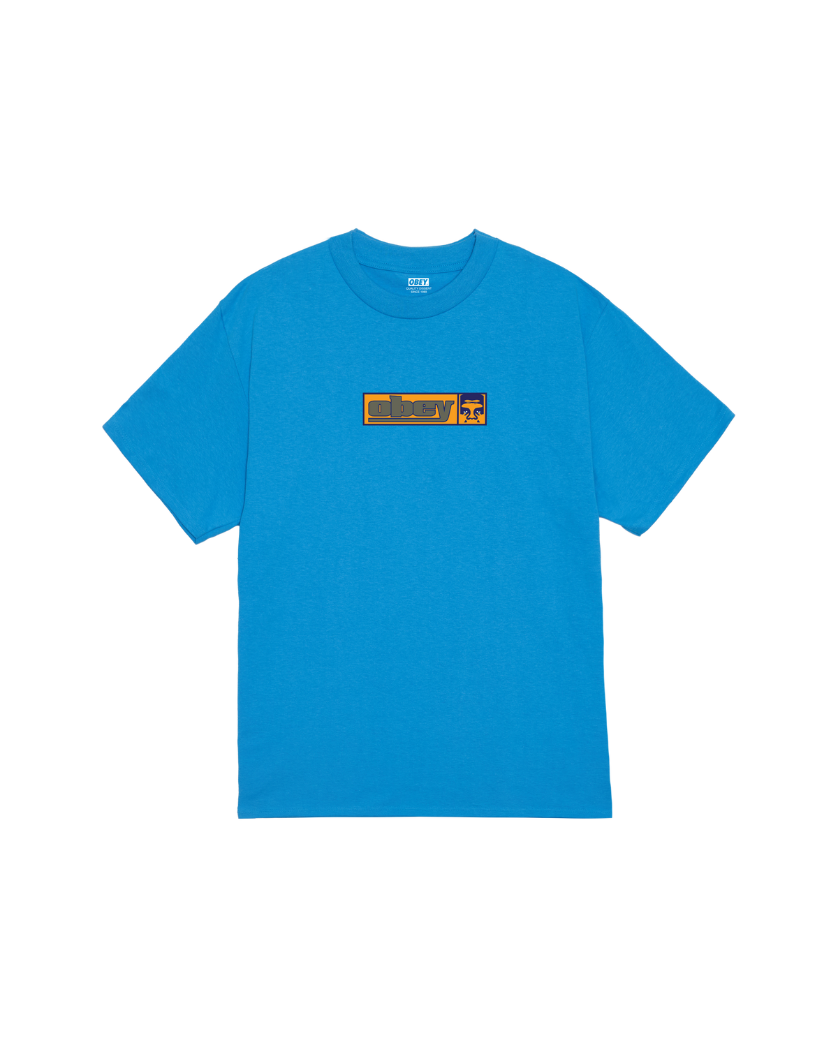 obey 90s icon classic t shirt azure blue