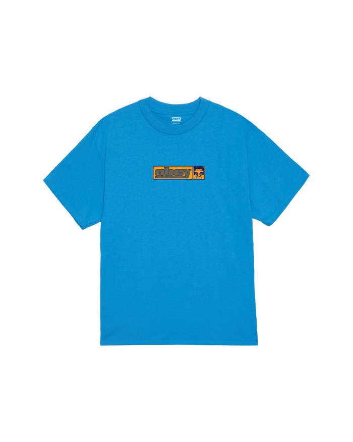 obey 90s icon classic t shirt azure blue