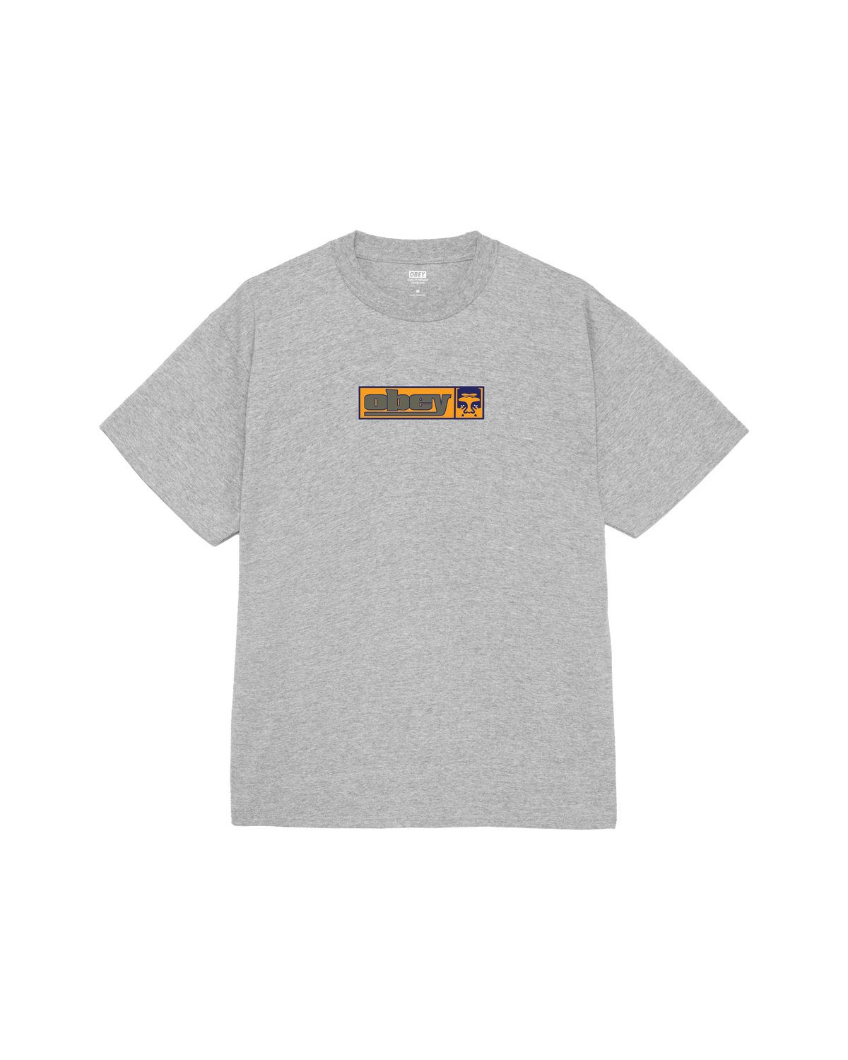 obey 90s icon classic t shirt heather grey