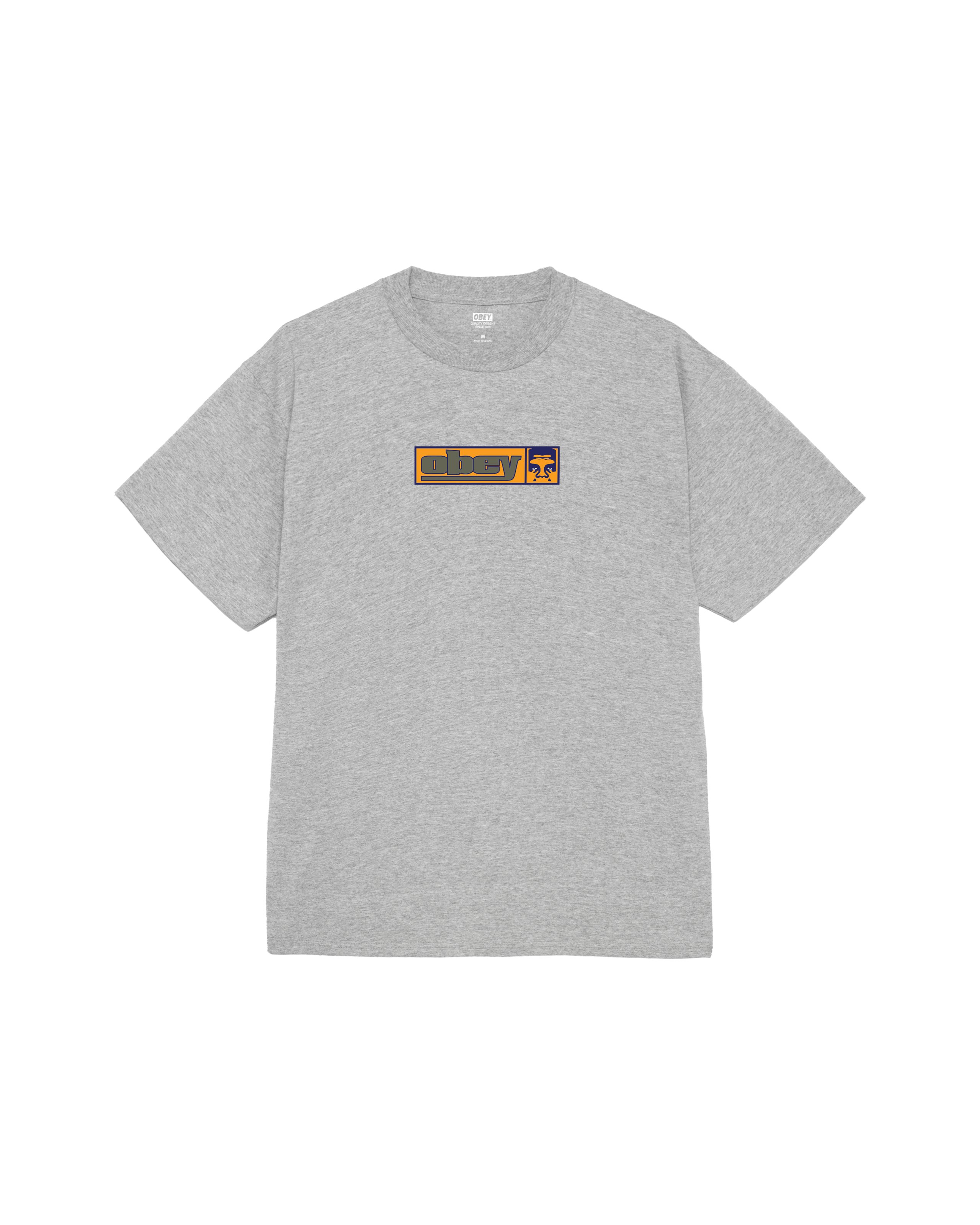 obey 90s icon classic t shirt heather grey